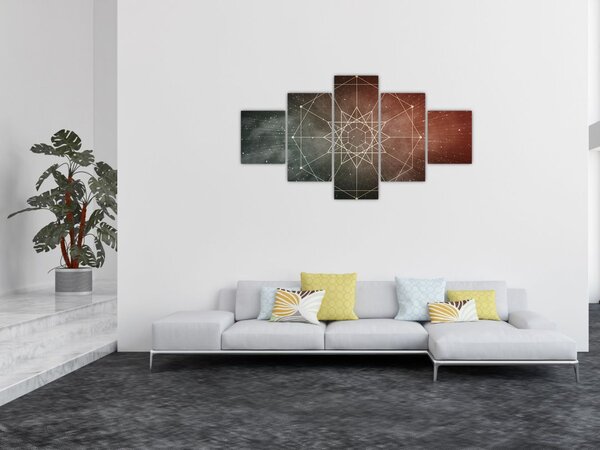 Obraz - Kosmiczny Dodekagram (125x70 cm)