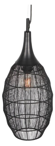 Lampa wisząca w kolorze matowej czerni z metalowym kloszem Soraya – Trio