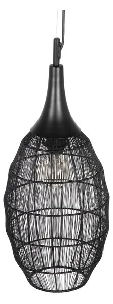 Lampa wisząca w kolorze matowej czerni z metalowym kloszem Soraya – Trio