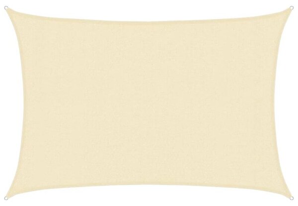 Żagiel przeciwsłoneczny, 160 g/m², kremowy, 3x5 m, hdpe