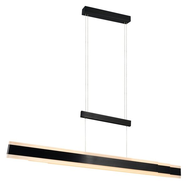 Lampa wisząca LED w kolorze matowej czerni z metalowym kloszem Arcola – Trio