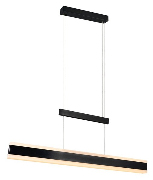 Lampa wisząca LED w kolorze matowej czerni z metalowym kloszem Arcola – Trio