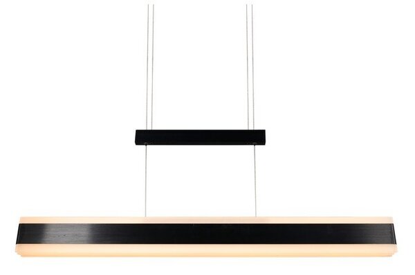 Lampa wisząca LED w kolorze matowej czerni z metalowym kloszem Arcola – Trio