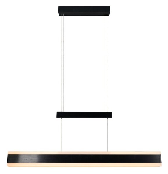 Lampa wisząca LED w kolorze matowej czerni z metalowym kloszem Arcola – Trio