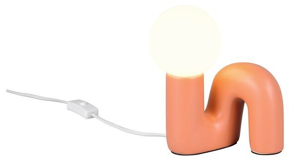 Pomarańczowa lampa stołowa ceramiczna (wysokość 21,5 cm) Quinn – Reality