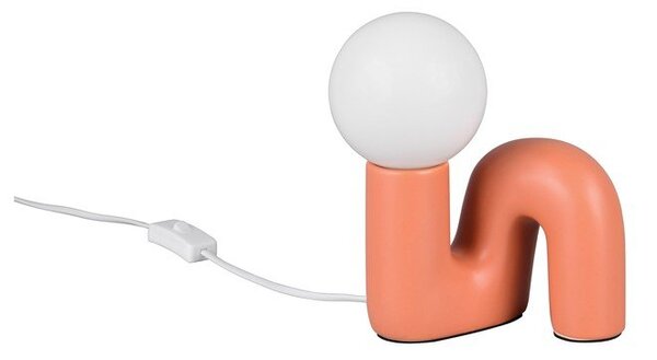 Pomarańczowa lampa stołowa ceramiczna (wysokość 21,5 cm) Quinn – Reality
