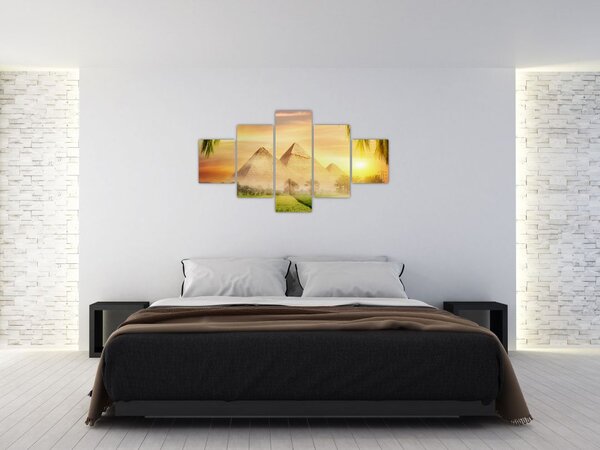 Obraz - Piramidy (125x70 cm)