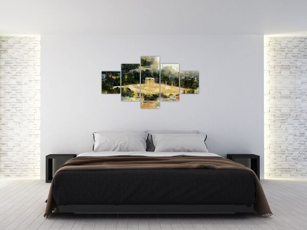 Obraz - Świątynia Zeusa, Ateny, Grecja (125x70 cm)