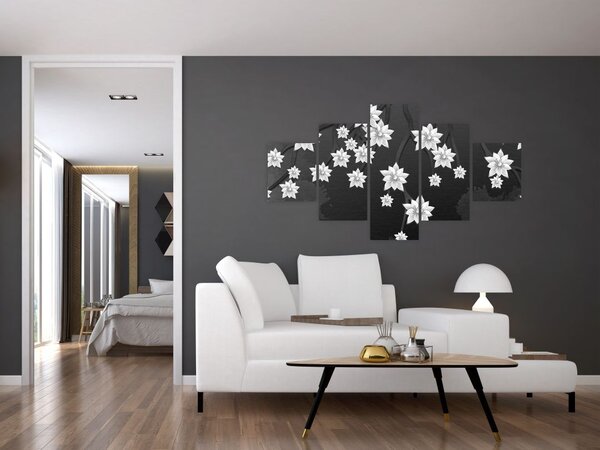Obraz - Kwiaty na gałęziach (125x70 cm)