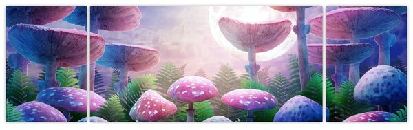 Obraz - Grzyby w pełni księżyca, grafika (170x50 cm)