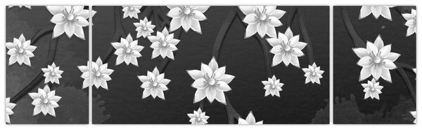 Obraz - Kwiaty na gałęziach (170x50 cm)