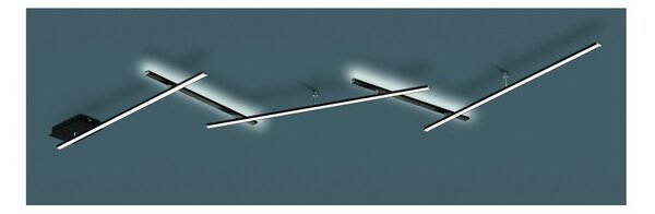 Lampa sufitowa LED ze ściemniaczem w kolorze matowej czerni 50x245 cm Indira – Trio