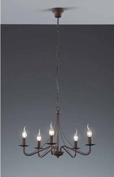 Metalowa lampa wisząca w kolorze brązu ø 55 cm Country – Reality