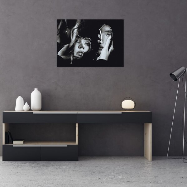 Obraz - Spojrzenie w lustro (70x50 cm)