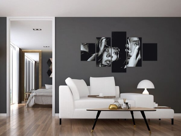 Obraz - Spojrzenie w lustro (125x70 cm)