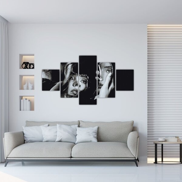 Obraz - Spojrzenie w lustro (125x70 cm)