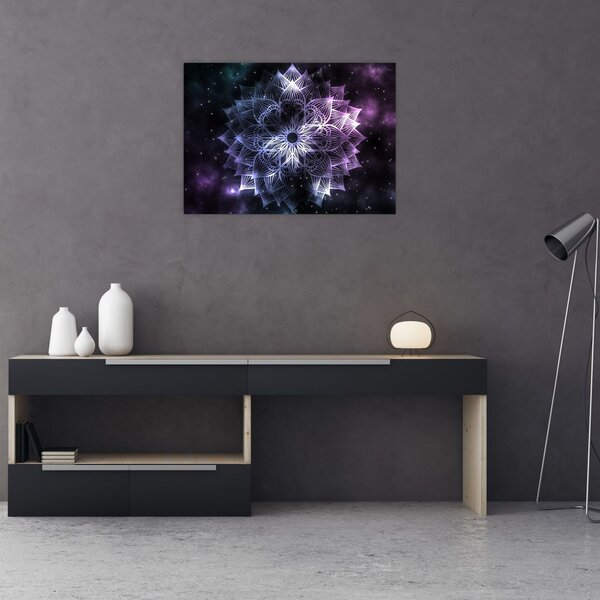 Obraz - Mandala lotosu w kosmosie (70x50 cm)