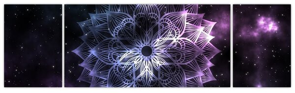 Obraz - Mandala lotosu w kosmosie (170x50 cm)