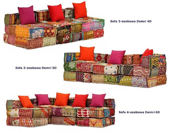 Modułowa patchworkowa sofa M5-N16