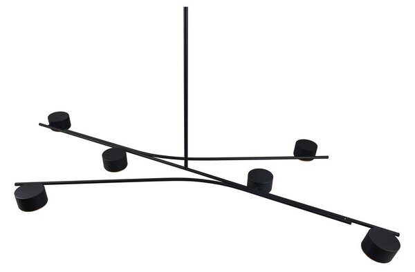Czarna metalowa lampa wisząca Coda – Trio Select
