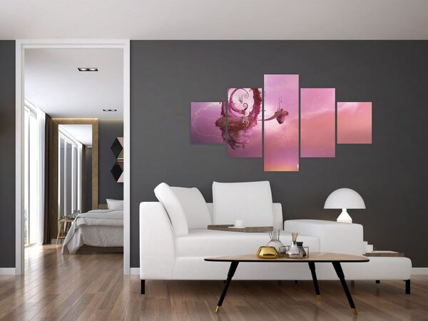 Obraz - Wróżka na pływającej wyspie (125x70 cm)