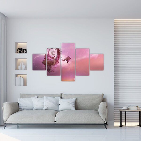 Obraz - Wróżka na pływającej wyspie (125x70 cm)