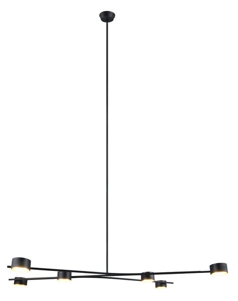 Czarna metalowa lampa wisząca Coda – Trio Select