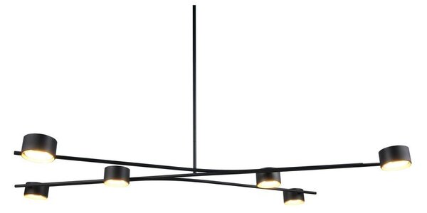Czarna metalowa lampa wisząca Coda – Trio Select
