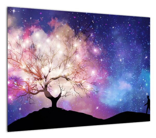 Obraz - Kosmiczne drzewo (70x50 cm)
