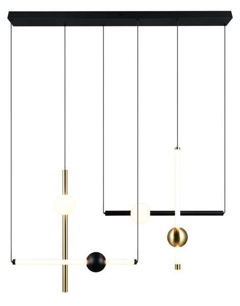 Lampa wisząca LED w czarno-złotym kolorze ze ściemniaczem Melita – Trio