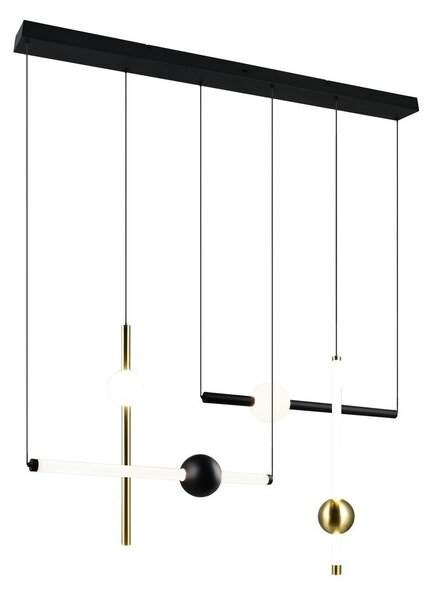 Lampa wisząca LED w czarno-złotym kolorze ze ściemniaczem Melita – Trio