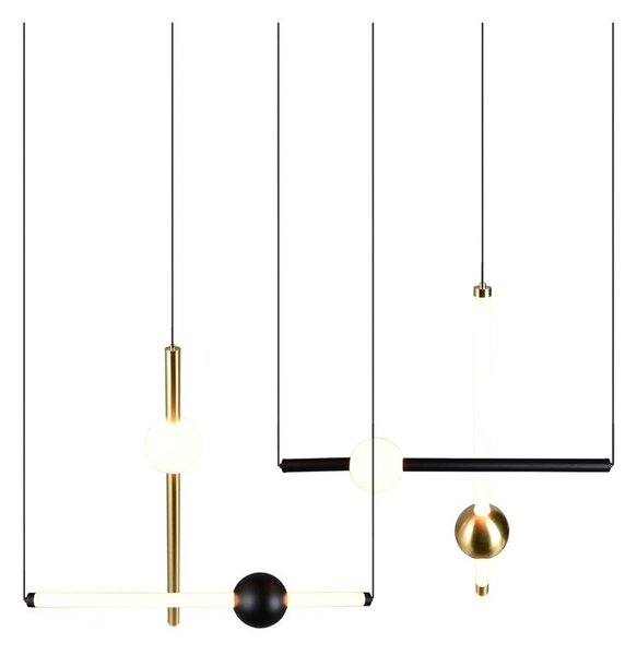 Lampa wisząca LED w czarno-złotym kolorze ze ściemniaczem Melita – Trio