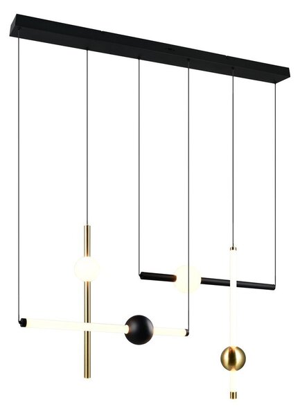 Lampa wisząca LED w czarno-złotym kolorze ze ściemniaczem Melita – Trio
