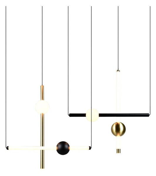 Lampa wisząca LED w czarno-złotym kolorze ze ściemniaczem Melita – Trio