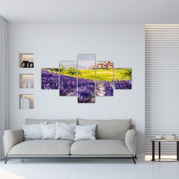 Obraz - Prowansja, Francja, malarstwo olejne (125x70 cm)