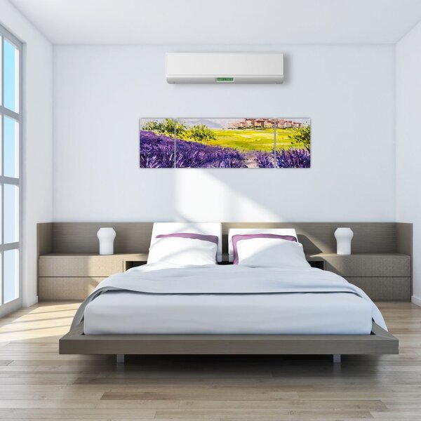 Obraz - Prowansja, Francja, malarstwo olejne (170x50 cm)