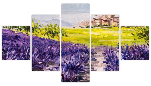 Obraz - Prowansja, Francja, malarstwo olejne (125x70 cm)
