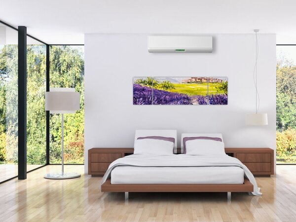 Obraz - Prowansja, Francja, malarstwo olejne (170x50 cm)