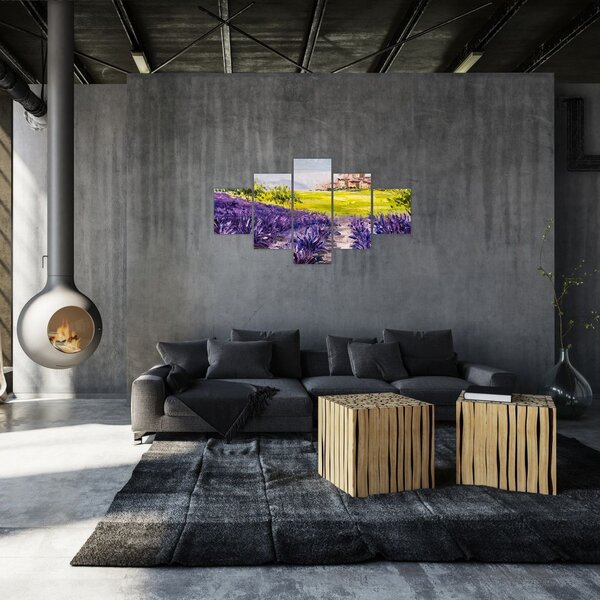 Obraz - Prowansja, Francja, malarstwo olejne (125x70 cm)