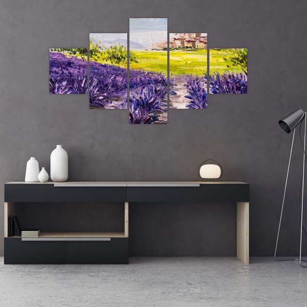 Obraz - Prowansja, Francja, malarstwo olejne (125x70 cm)