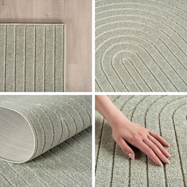 Zielony okrągły dywan odpowiedni na zewnątrz ø 80 cm Nova 1201 – Ayyildiz Carpets