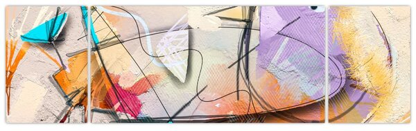 Obraz - Abstrakcja, ptaszek (170x50 cm)