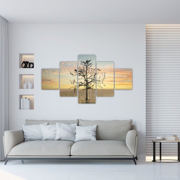 Obraz - Drzewo na pustyni (125x70 cm)