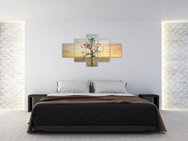 Obraz - Drzewo na pustyni (125x70 cm)