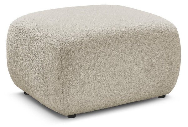 Beżowy podnóżek z materiału bouclé Montaigne – Bobochic Paris