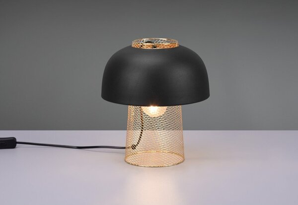 Metalowa lampa stołowa w kolorze matowej czerni (wysokość 28 cm) Punch – Reality