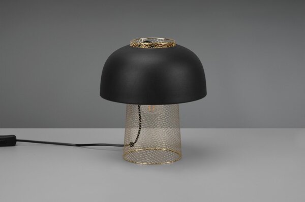 Metalowa lampa stołowa w kolorze matowej czerni (wysokość 28 cm) Punch – Reality