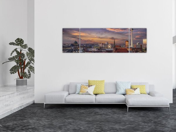 Obraz - Zachód słońca nad Berlinem (170x50 cm)