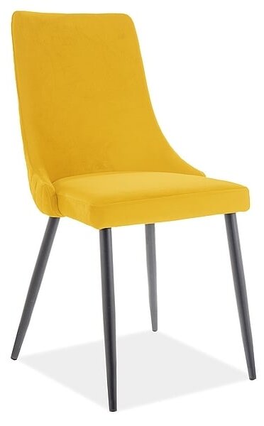 Krzesło PIANO B MATT VELVET żółte