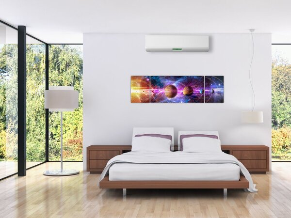 Obraz - Układ Słoneczny (170x50 cm)